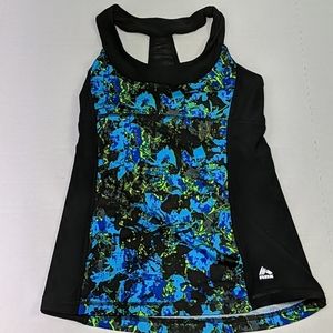 Reebok abstract workout halter top
